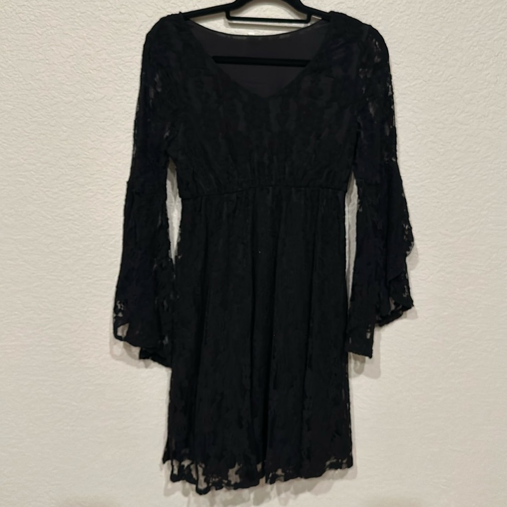 Maternity dress black lace